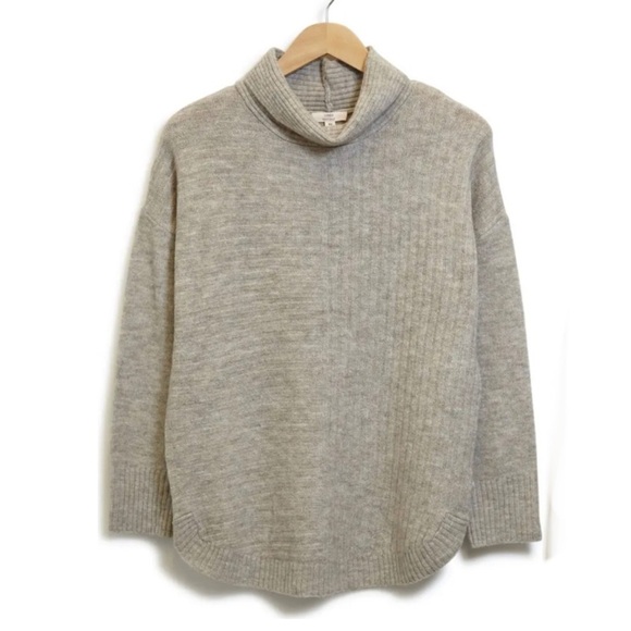 New COMO VINTAGE Ribbed Knit Mock Neck Sweater - Picture 1 of 7